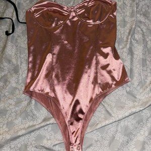 Sexy Champagne Pink Bodysuit